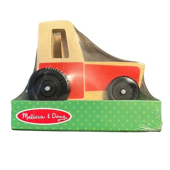 Melissa and Doug Kids Farm Tractor Play Toy Wooden and Farmer Childrens - Picture 4 of 8